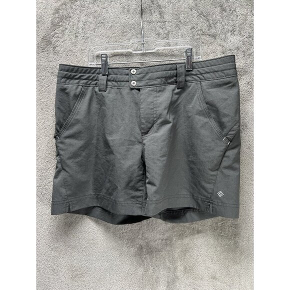 Columbia OMNI-SHADE 10 Gray 100% Nylon Stretch Pocket Outdoor Hiking Shorts - Picture 1 of 5